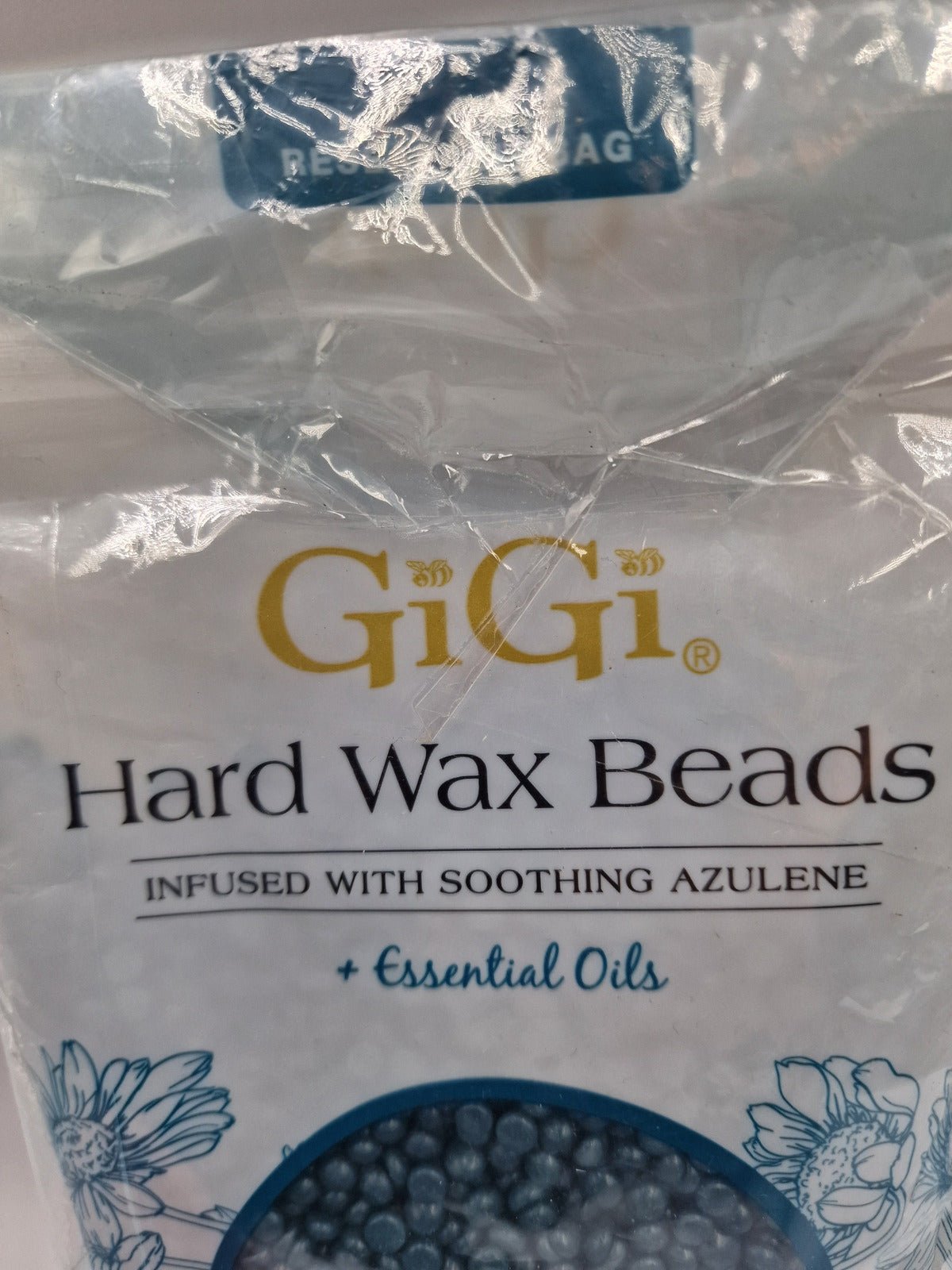GiGi Hard Wax Beads for sensitive skin, soothing Azulene + essential oils 396g