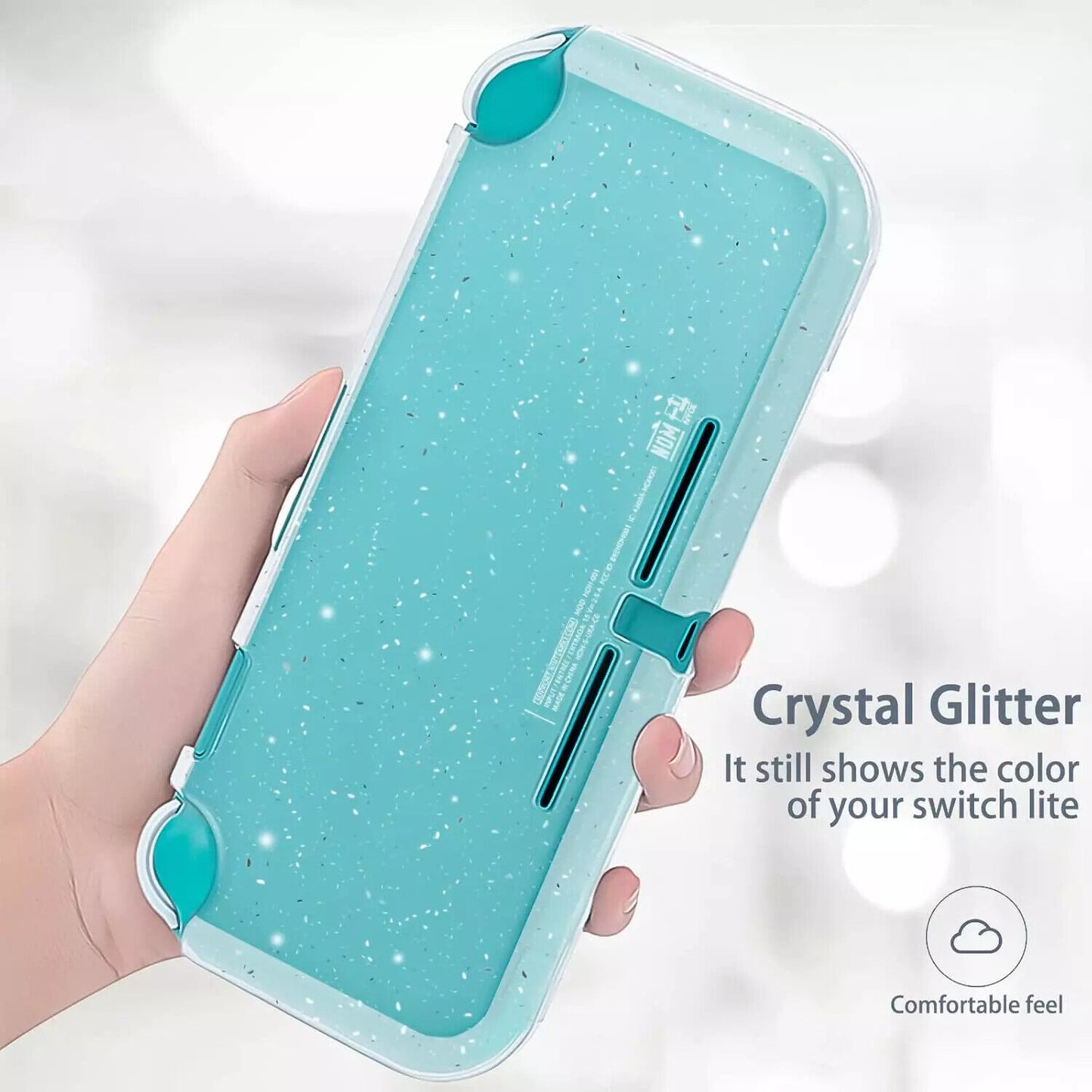 Protective Case Compatible with Switch Lite 2019 Clear Grip Cover Soft
