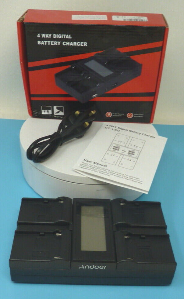 4 WAY DIGITAL BATTERY CHARGER DC-LCD