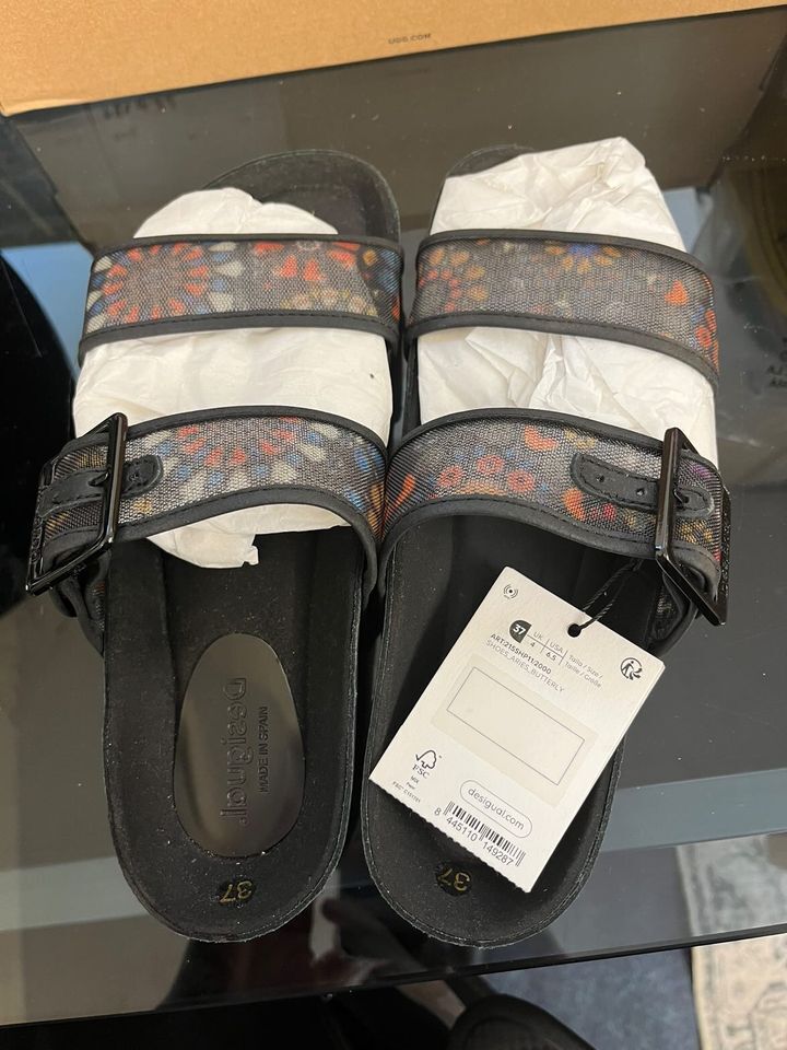 Desigual Shoes Aries Butterfly Slippers UK4