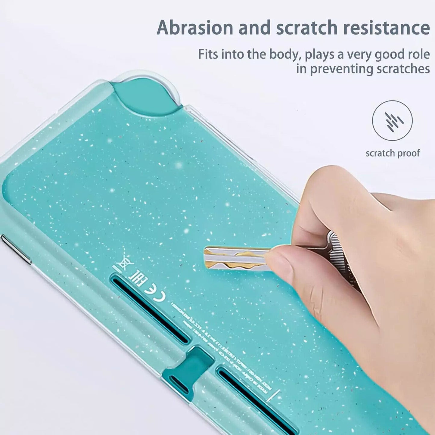 Protective Case Compatible with Switch Lite 2019 Clear Grip Cover Soft
