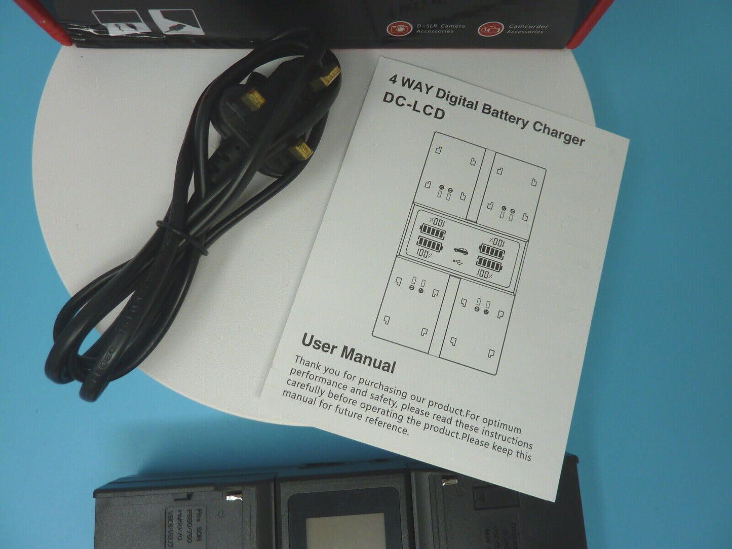 4 WAY DIGITAL BATTERY CHARGER DC-LCD
