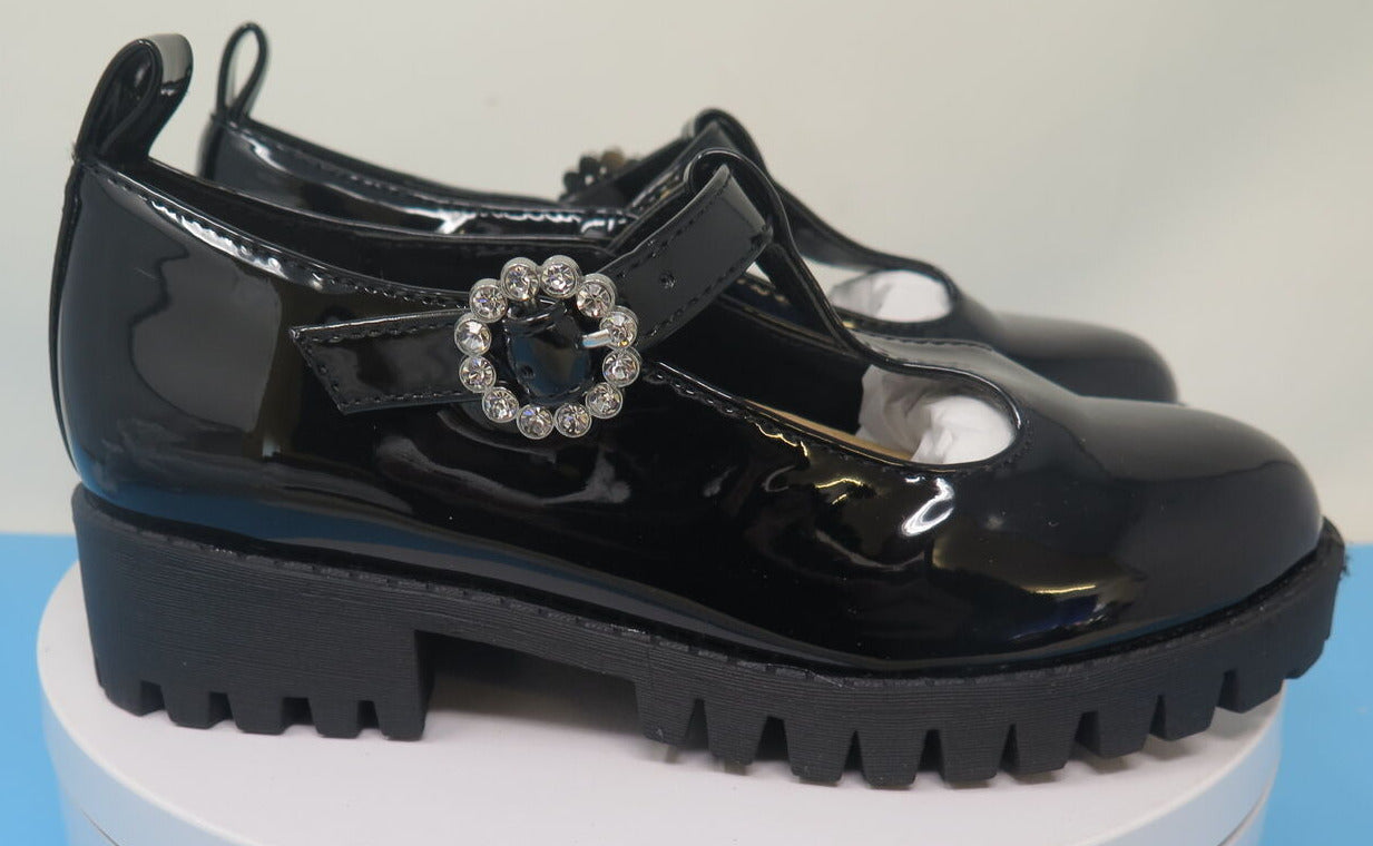 MONSOON BLACK PATENTS GIRLS SCHOOL/OCCASION SHOES-UK10