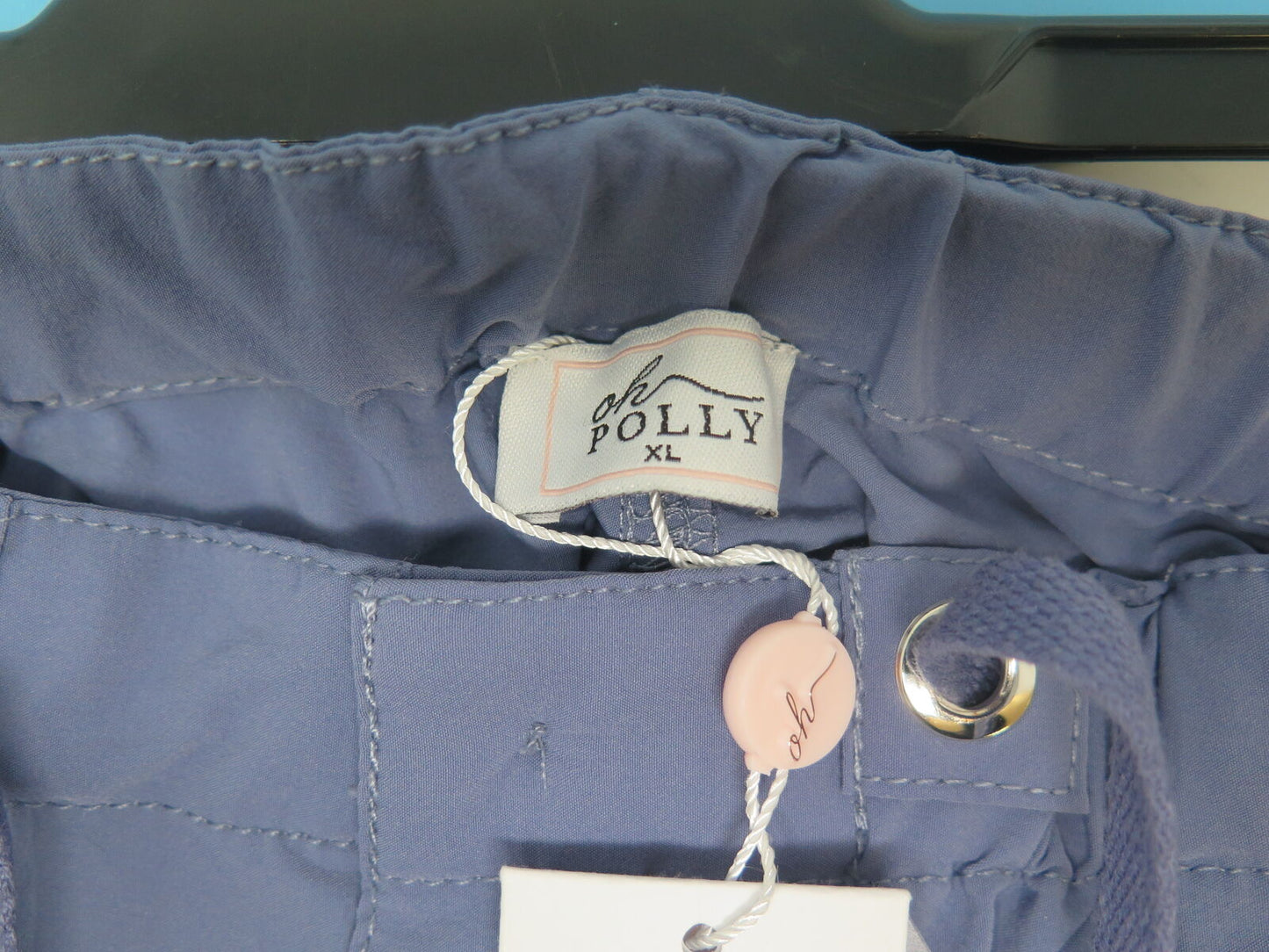 OHPOLLY RORI WIDE LEG CARGO TROUSERS IN DUSTY BLUE-XL-REGULAR