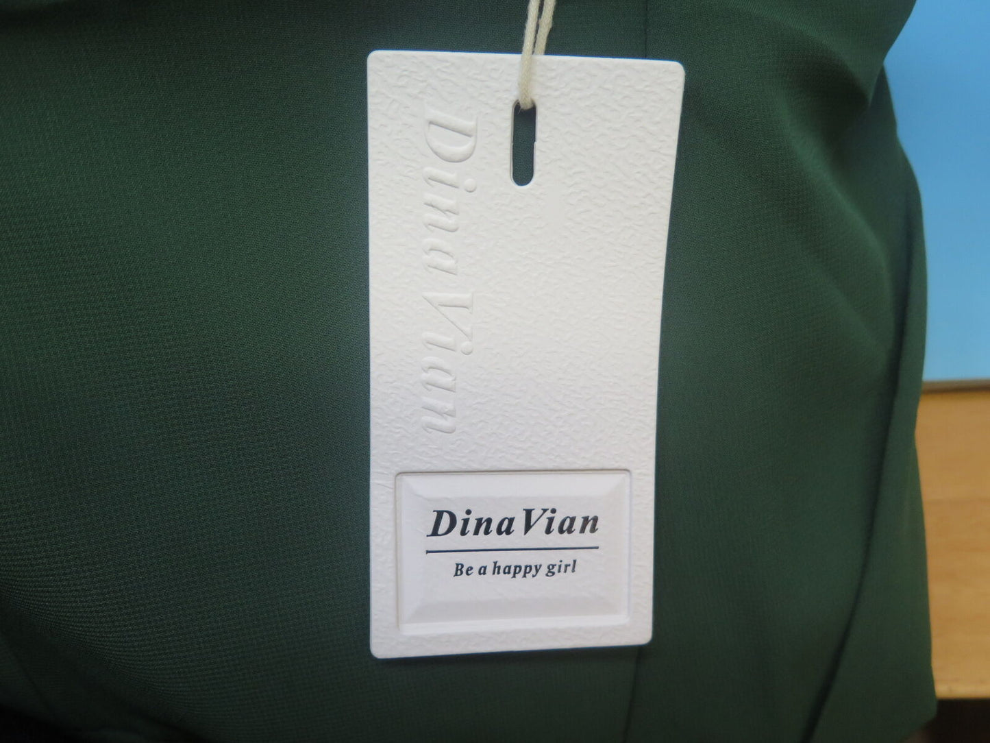 DINAVIAN ONE SHOULDER CHIFFON EVENING/OCCASION DRESS-DARK GREEN-UK24