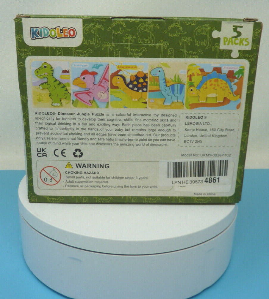 DINOSAUR PUZZLES 5PC SET