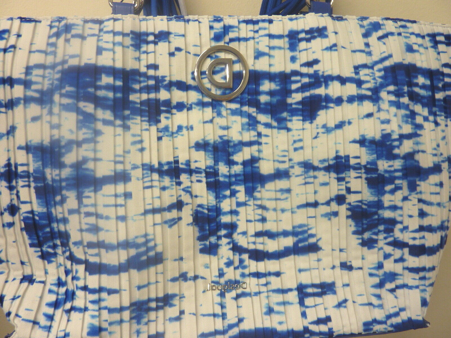 DESIGUAL BLUE WAVE PLEATED BAG