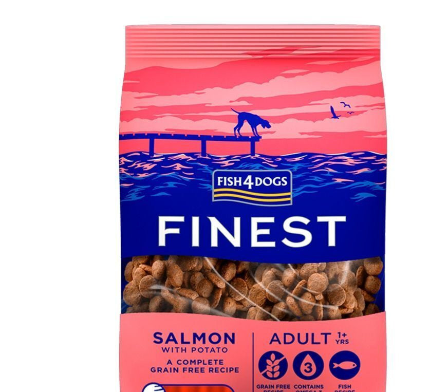 FISH 4 DOGS-ADULT SALMON WITH POTATO -LARGE KIBBLE