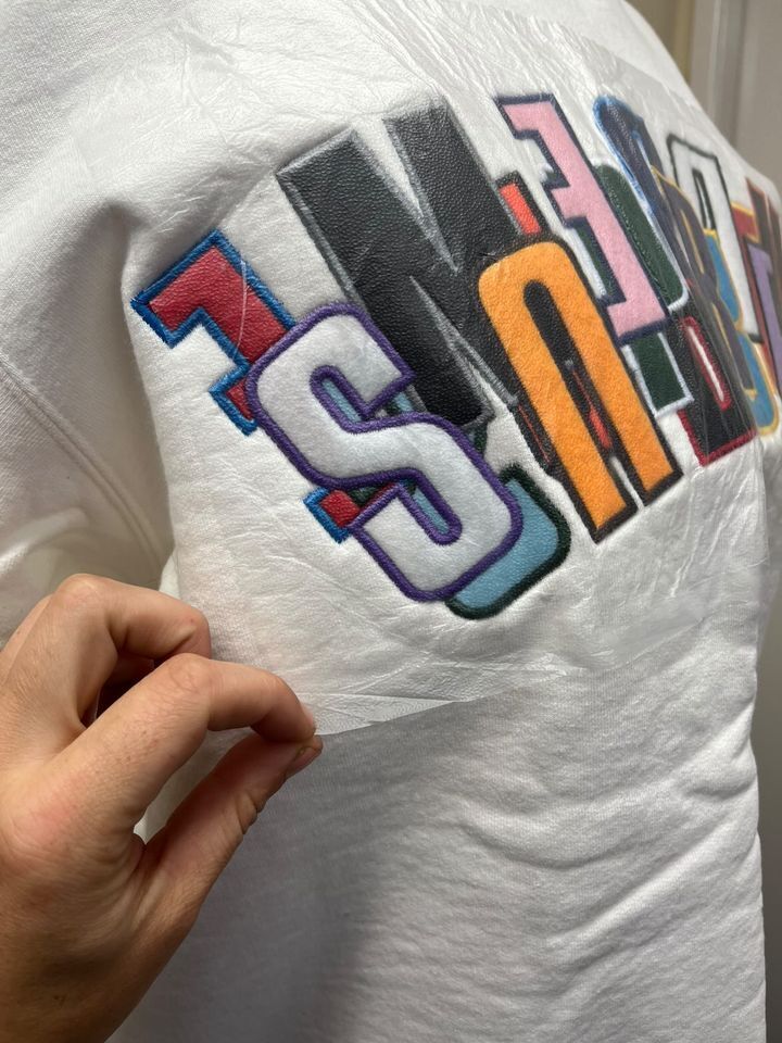 SUPREME STACKED CREWNECK FLEECE WHITE MED
