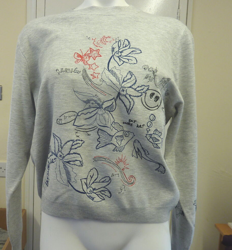 DESIGUAL EAT MORE ART JUMPER-LARGE