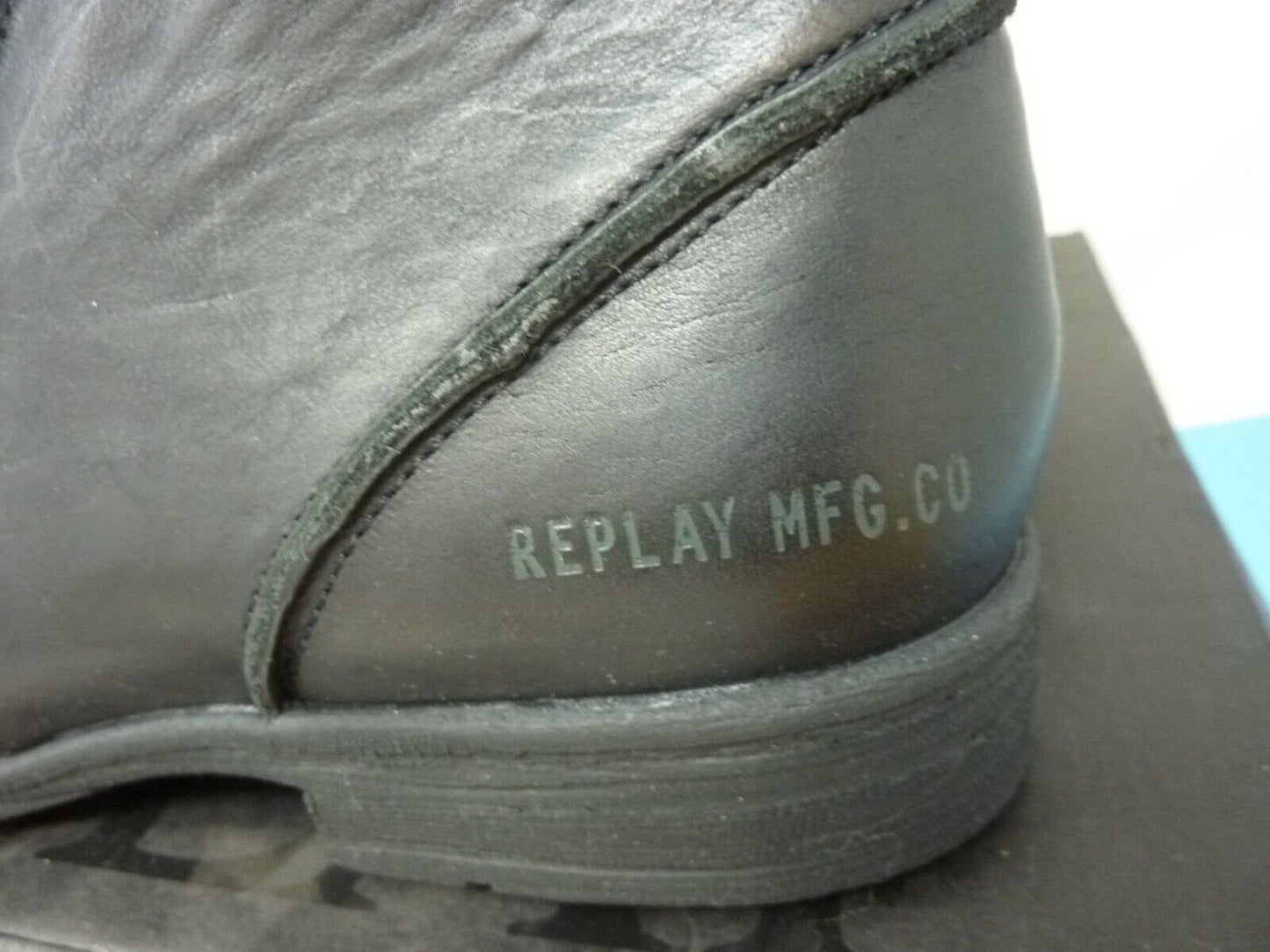 REPLAY MFG.CO MENS ANKLE BOOTS-BLACK-UK10.5