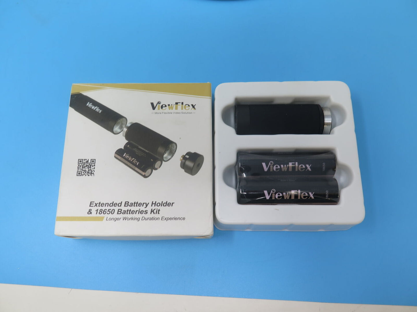VIEWFLEX EXTENTED BATTERY HOLDER & 18650 BATTERIES KIT