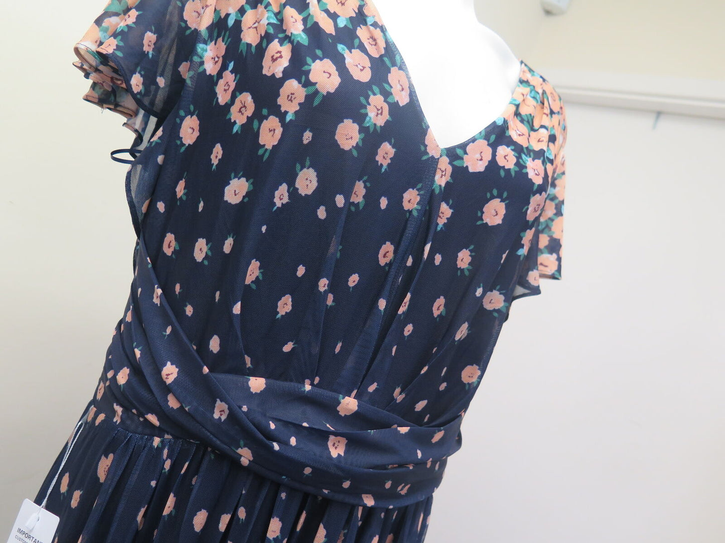 JOLIE MOI MABLY MIRROR PRINT MAXI MESH DRESS-UK 16