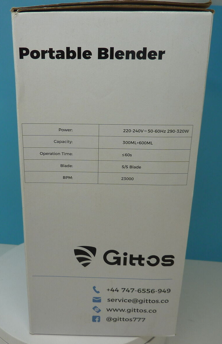 GITTOS PORTABLE BLENDER-300W-UK PLUG