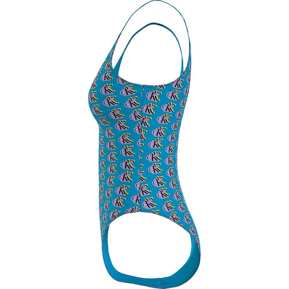 Calvin Klein Scoop Back Print Swimsuit