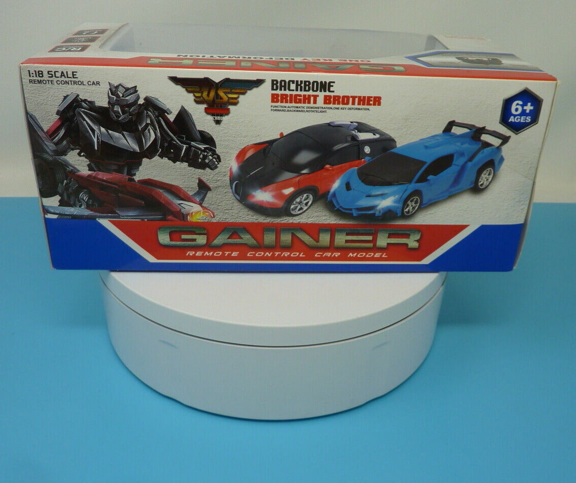 GAINER ONE KEY DEFORMATION REMOTE CONTROL CAR- BLUE