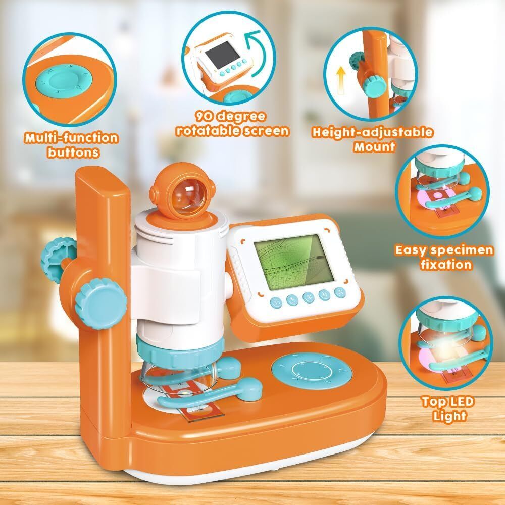 VATOS Microscope for Kids,1000x Microscope Camera Kits