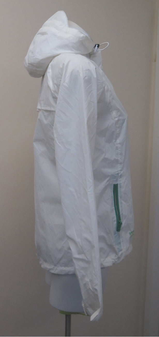 HIGHLANDER WOMENS STOW & GO PACKAWAY WATERPROOF JACKET-WHITE-MEDIUM