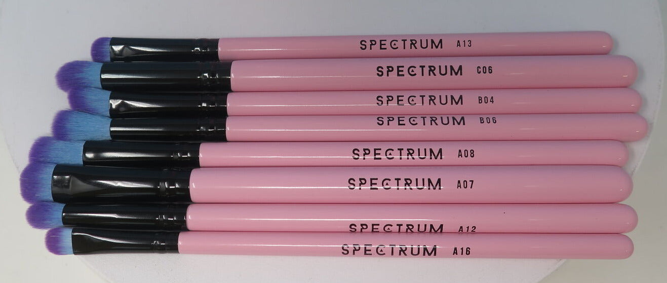 SPECTRUM 8PC BRUSH SET-PINK IN TUBE