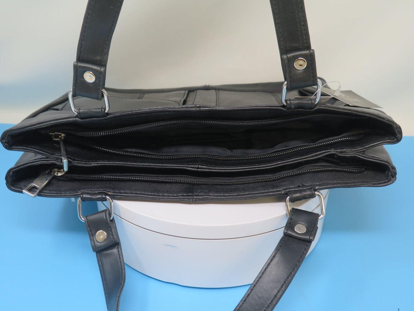 LORENZ LEATHER CROSSBODY BAG -BLACK