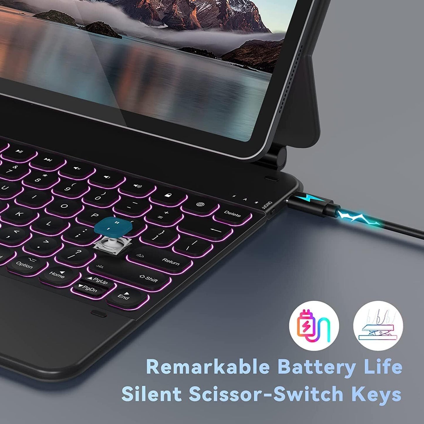 Bluetooth Keyboard with Floating TRACKPADfor iPad Pro 12.9“