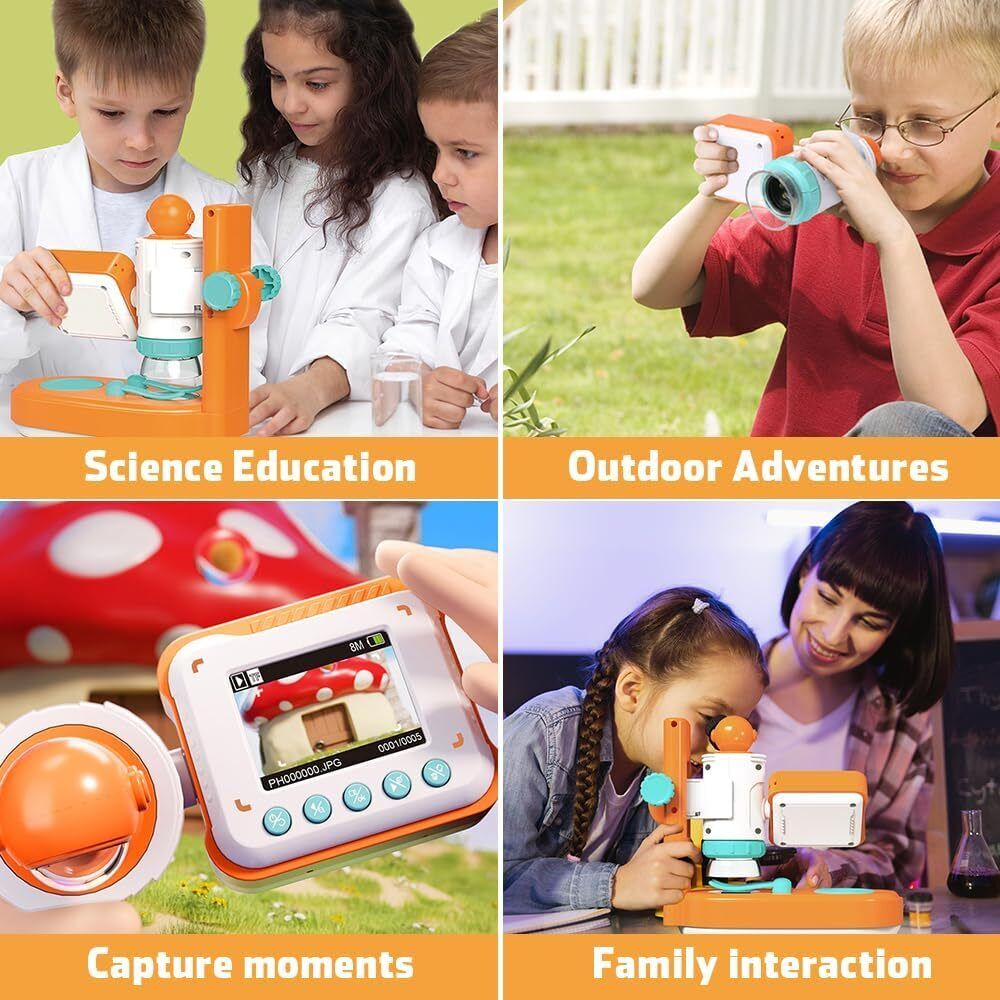 VATOS Microscope for Kids,1000x Microscope Camera Kits