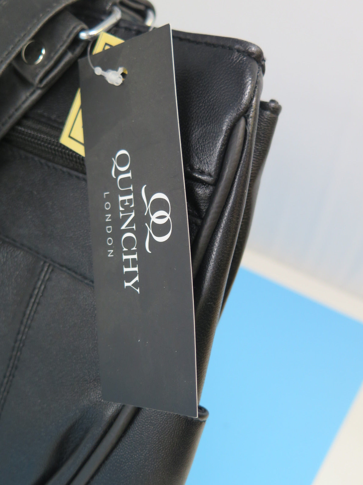 LORENZ LEATHER CROSSBODY BAG -BLACK