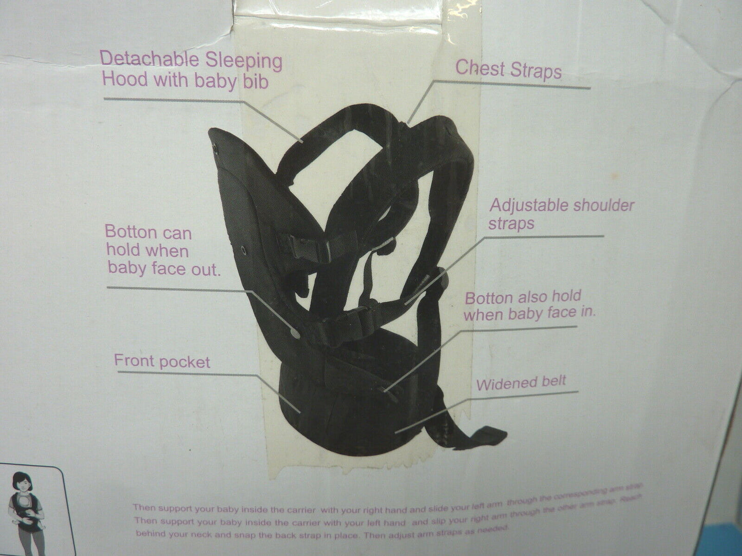 LICTIN ERGONOMIC BABY CARRIER 4 IN 1 BLACK