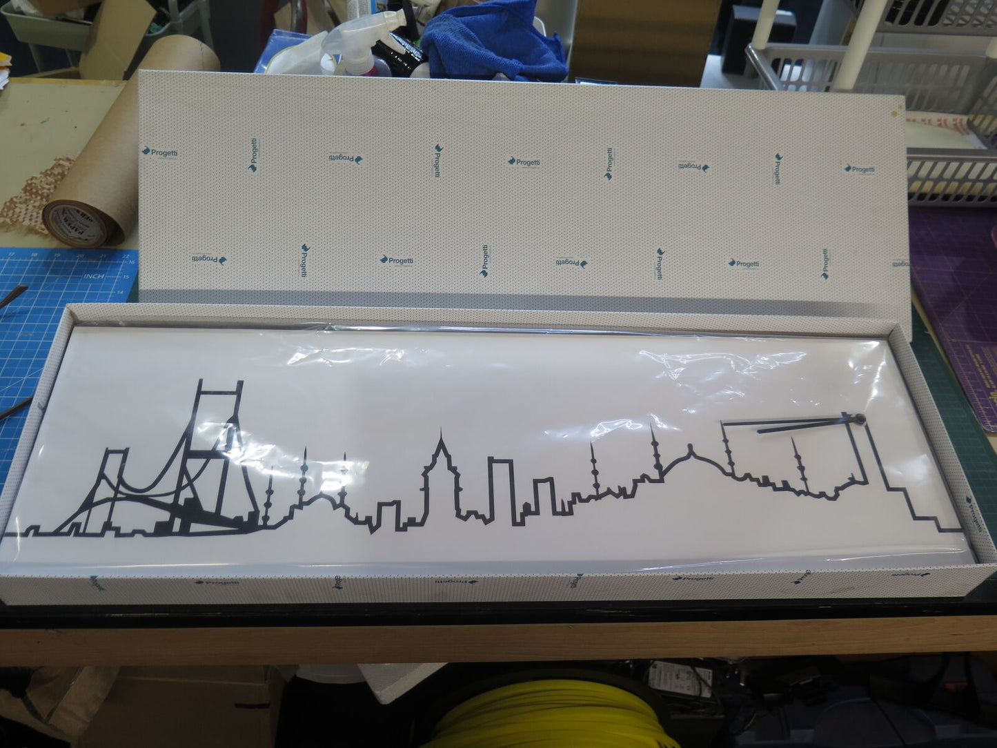 Progetti Istanbul Skyline Wall Clock White RRP:£155