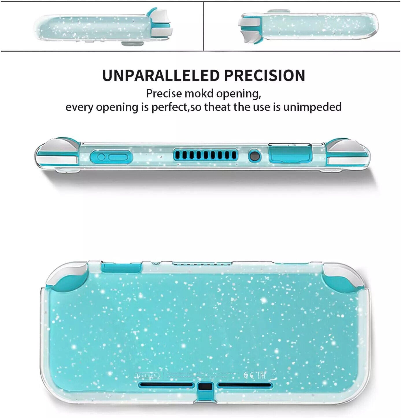 Protective Case Compatible with Switch Lite 2019 Clear Grip Cover Soft