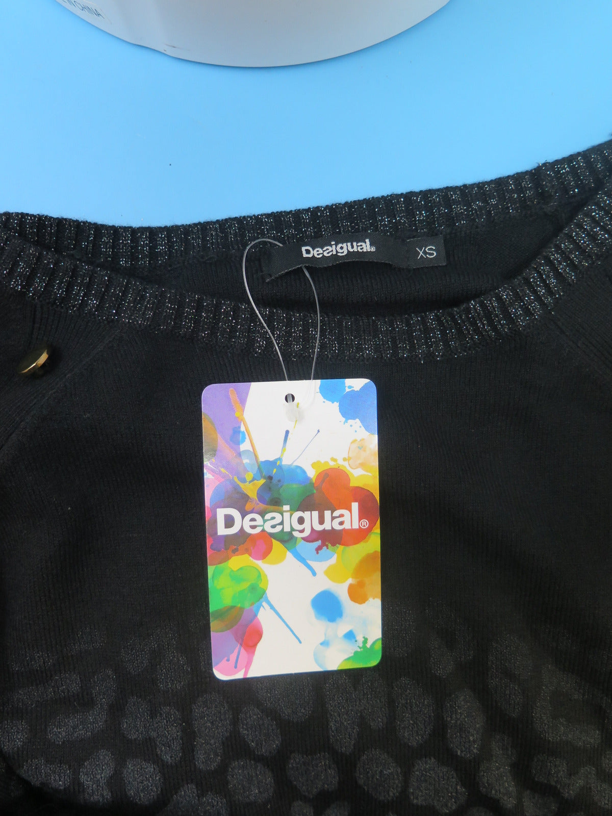 Desigual Black Mixed Animal Print Gaea Jumper UK8