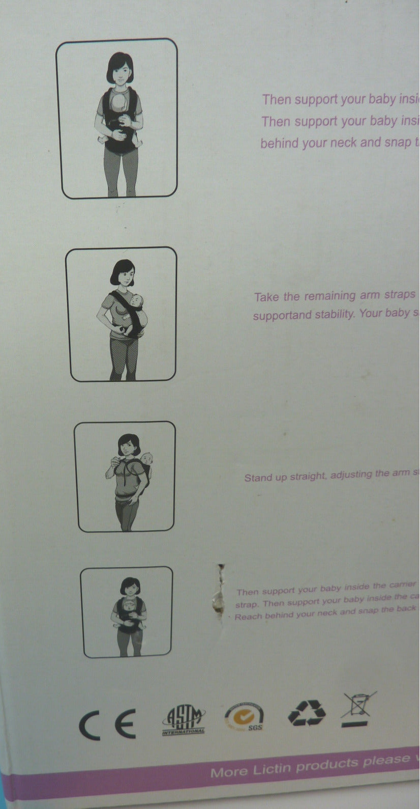 LICTIN ERGONOMIC BABY CARRIER 4 IN 1 BLACK