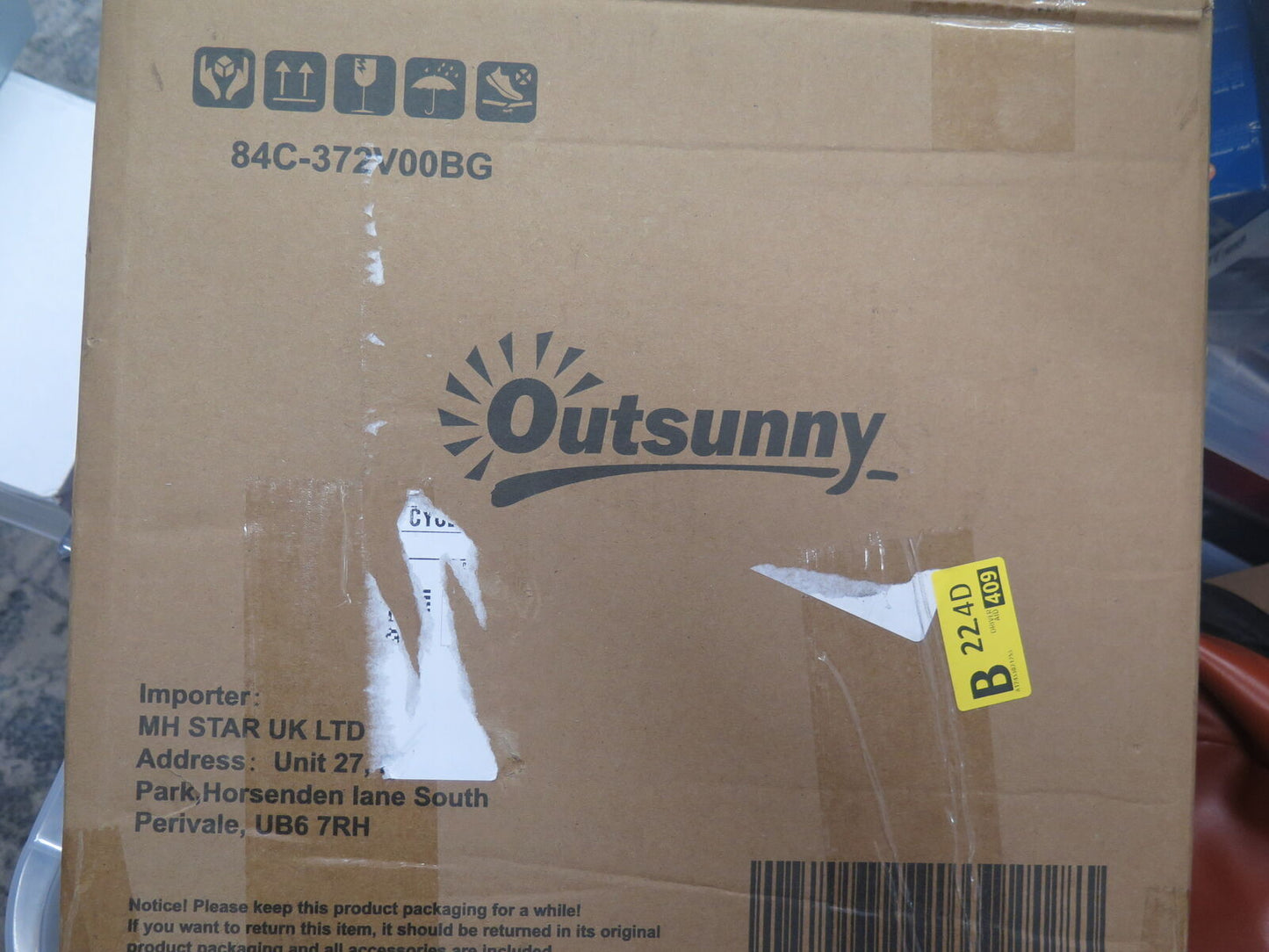 OUTSUNNY RETRACTABLE PERGOLA SHADE COVER- REPLACEMENT FOR 3 X 3M-BEIGE