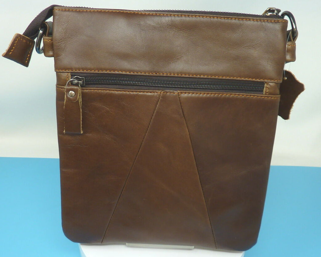 LAOSHIZI BROWN LEATHER BAG