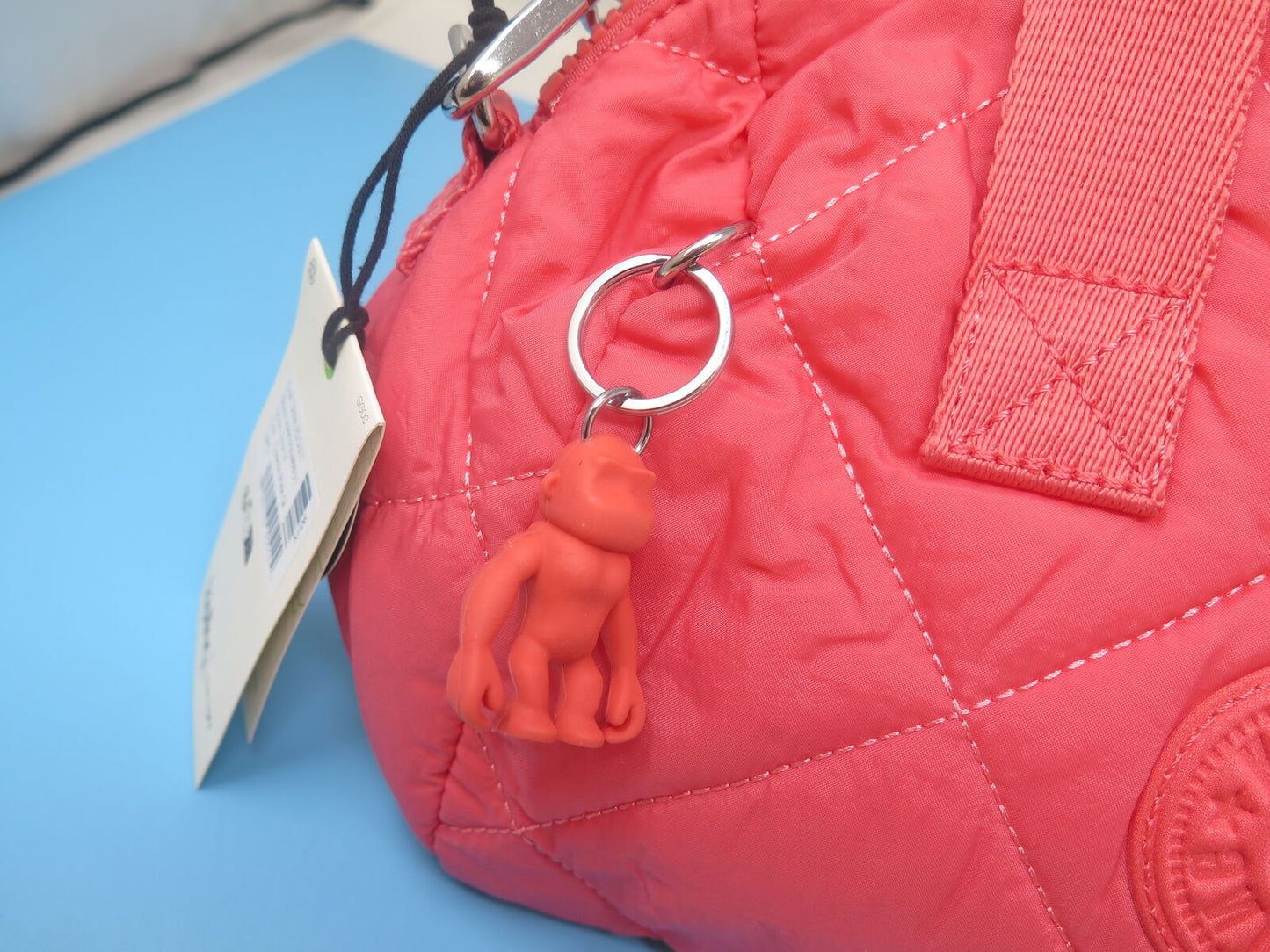 KIPLING BINA M CRINKLED QUILT COSMIC PINK BAG