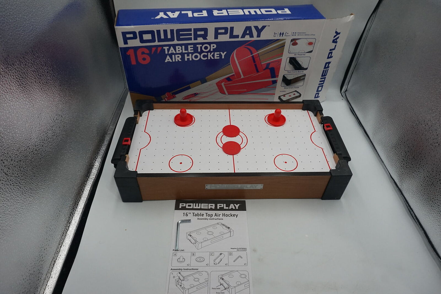power play 16" table top air hockey