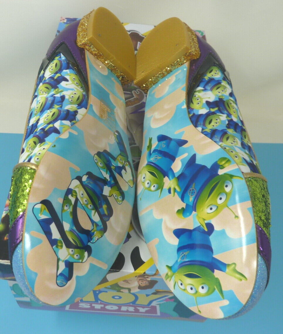 IRREGULAR CHOICE TOY STORY "THEY COME IN PEACE" ALIEN FLAT SHOE-EU37/UK4