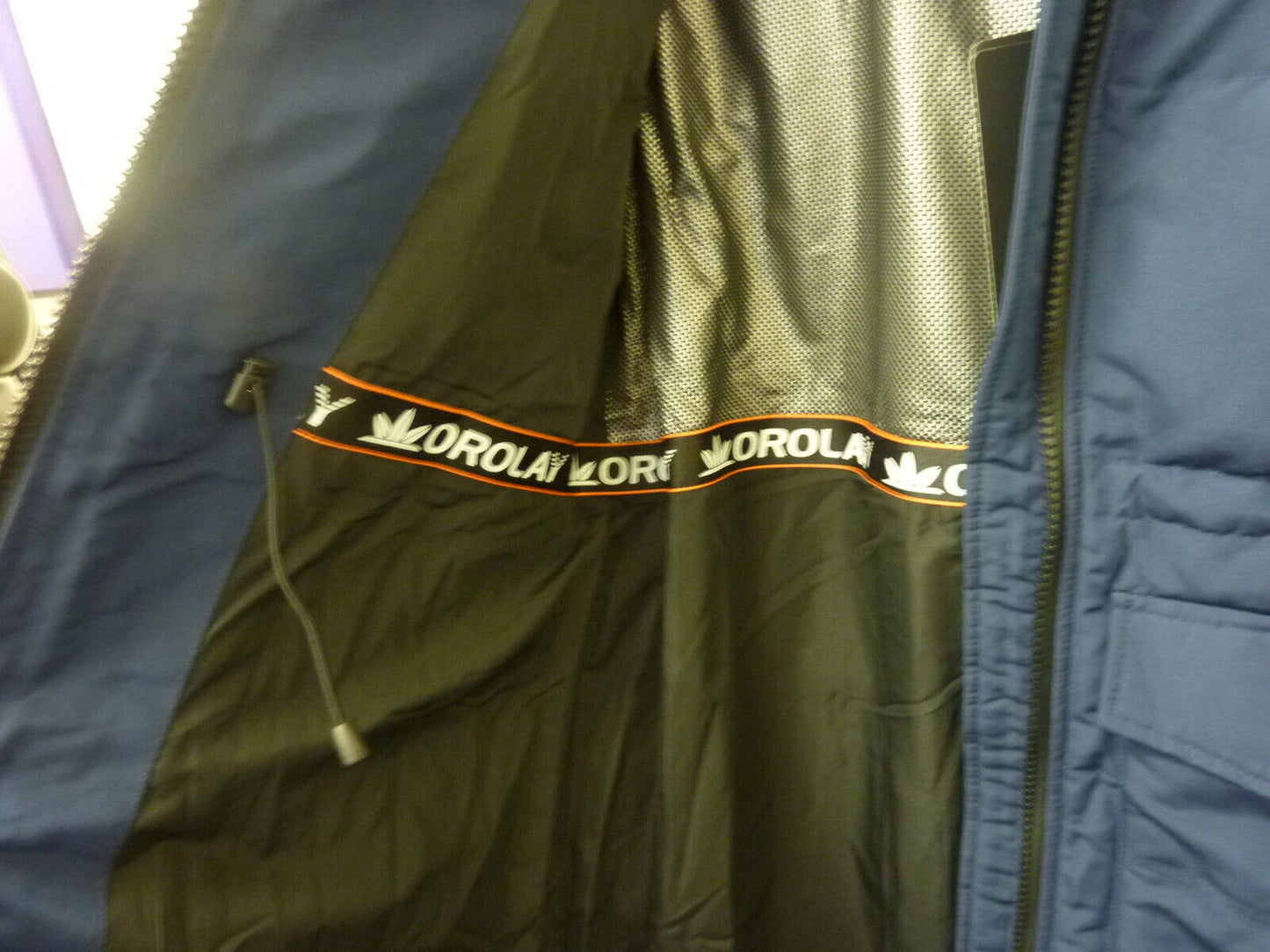 OROLAY FUR HOODED DOWN PARKA STYLE COAT-NAVY-SMALL