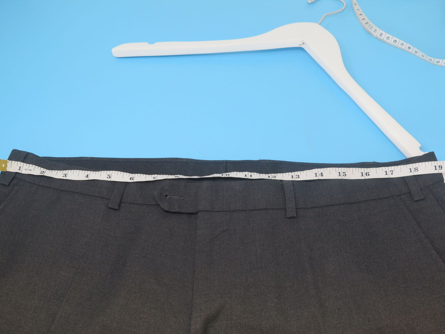 MOSS ESQ REGULAR FIT CHARCOAL STRETCH SUIT-JACKET 46"REGULAR-TROUSERS 38"W LONG