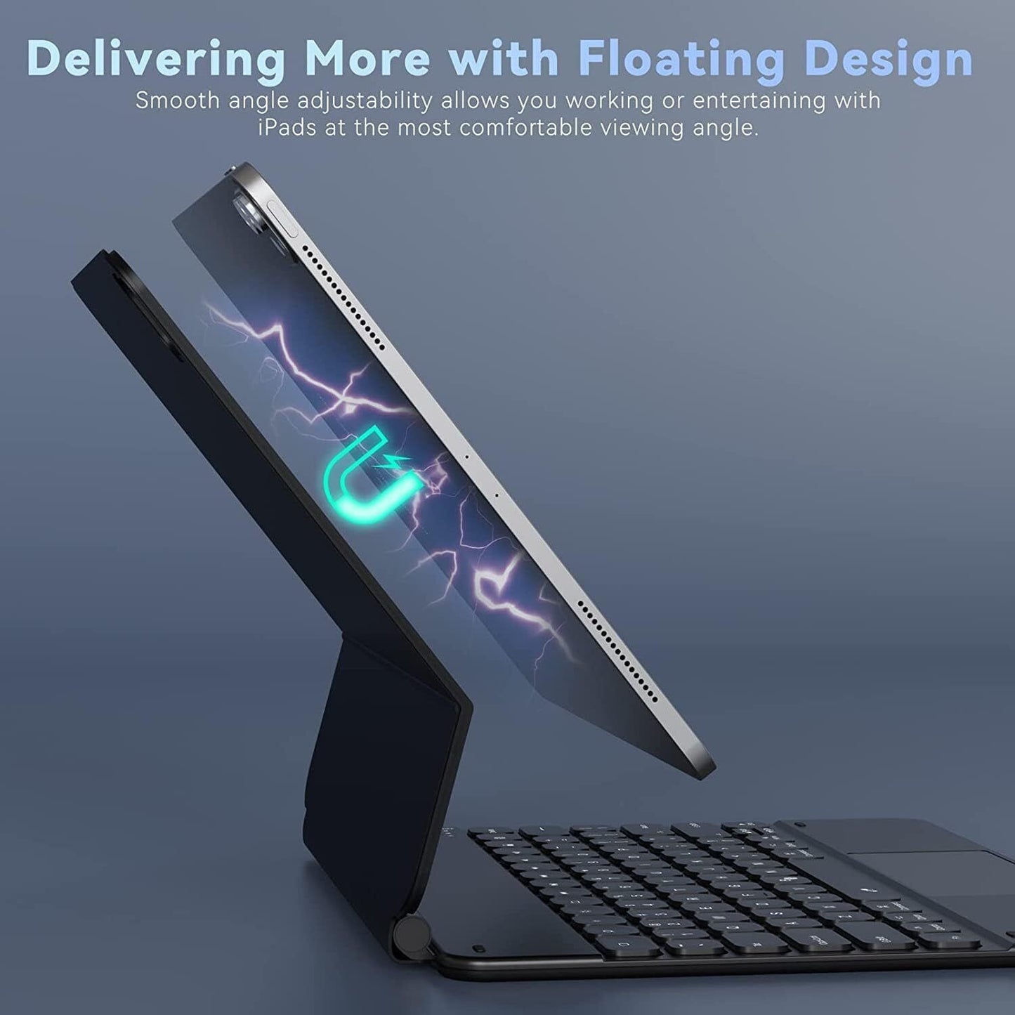 Bluetooth Keyboard with Floating TRACKPADfor iPad Pro 12.9“