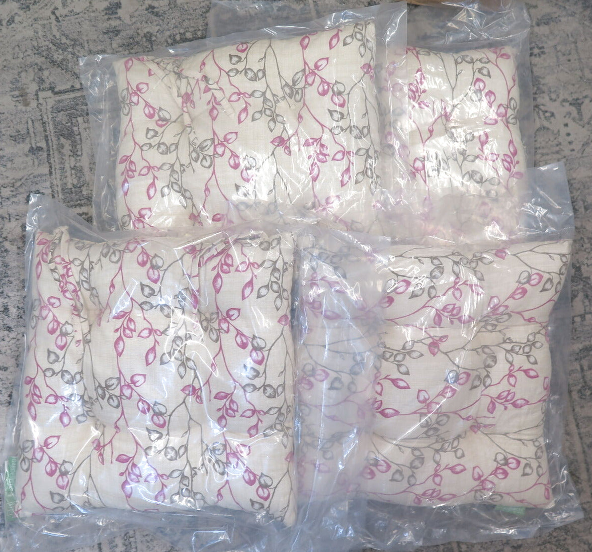 4 X GARDENISTA WATER RESISTANT PRINTED SEAT PADS WITH TIES-PROVENCE VINE
