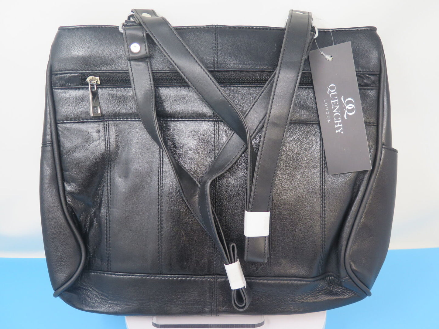 LORENZ LEATHER CROSSBODY BAG -BLACK