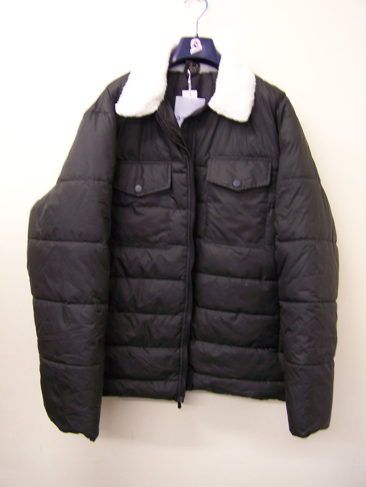 Men's Black Urban Buck Puffer Coat Size: L