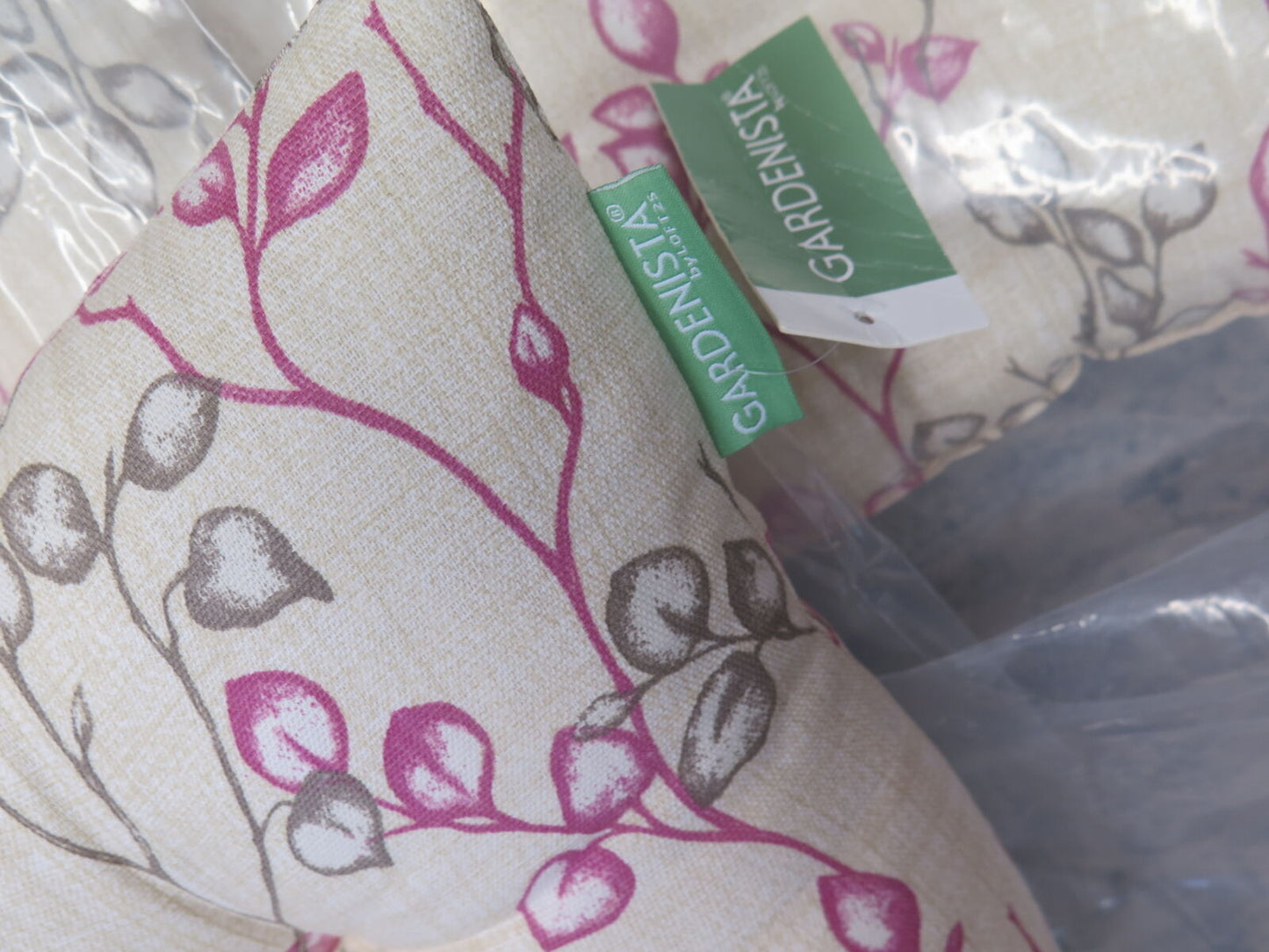 4 X GARDENISTA WATER RESISTANT PRINTED SEAT PADS WITH TIES-PROVENCE VINE