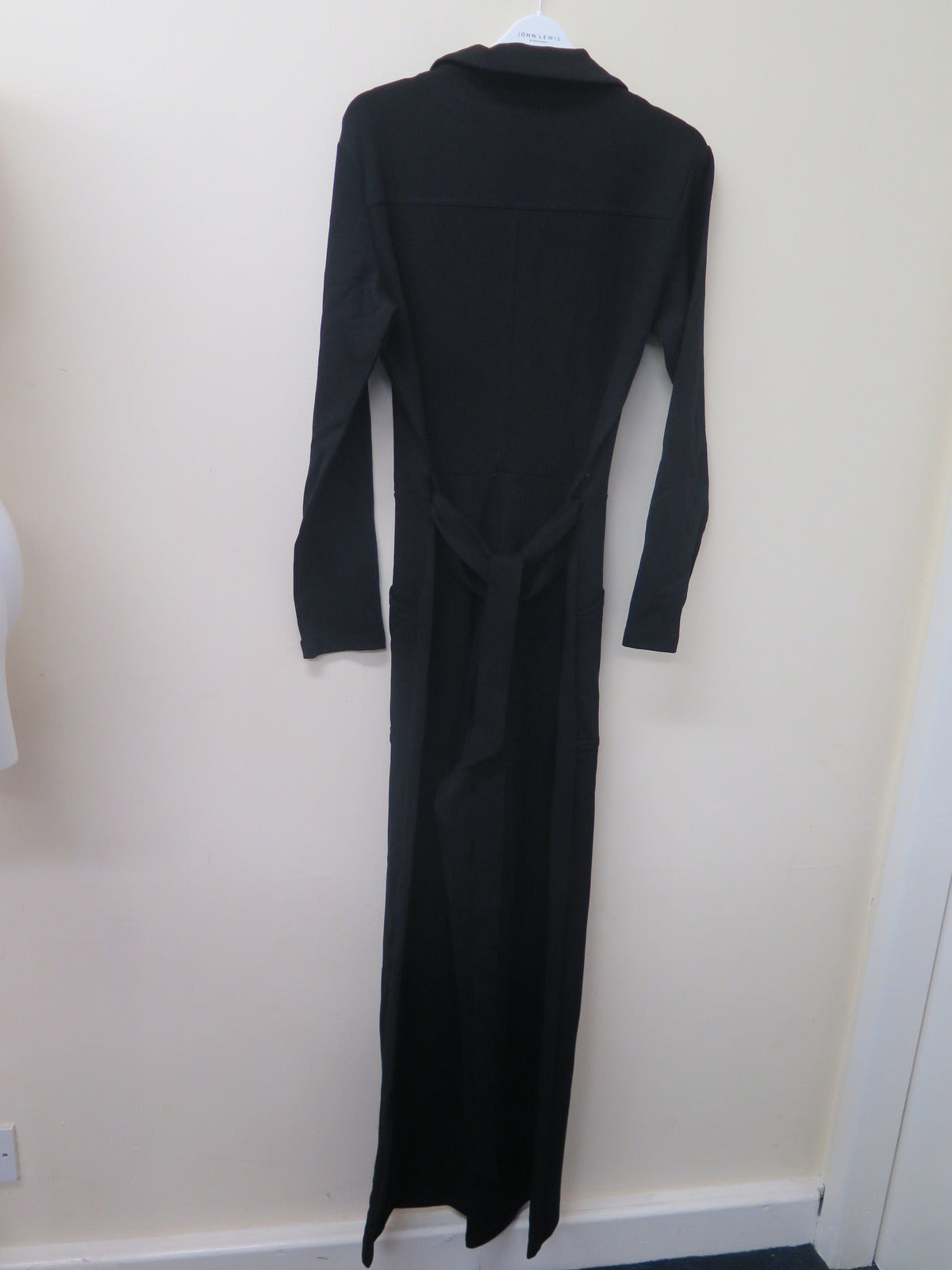 THE WHITE COMPANY-JERSEY UTILITY JUMPSUIT-BLACK-UK10