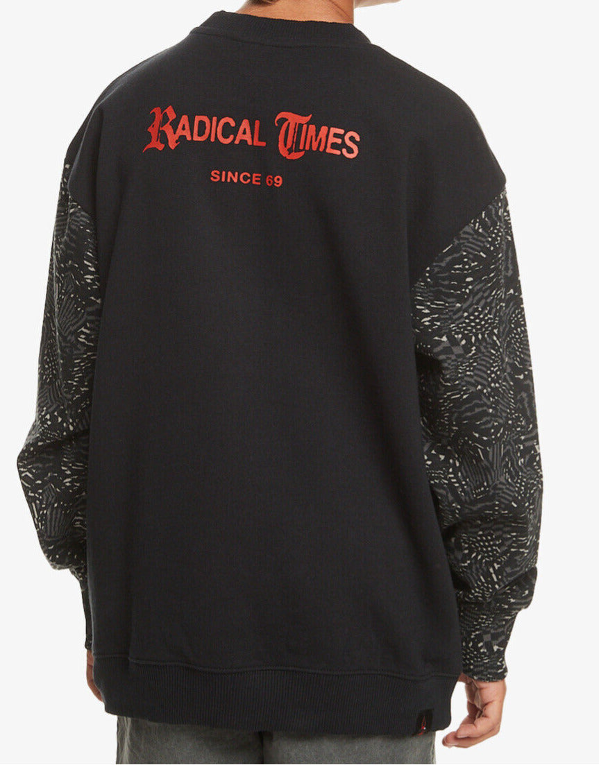 QUIKSILVER RADICAL TIMES YOUTH SWEATSHIRT-L/14YRS-BLACK
