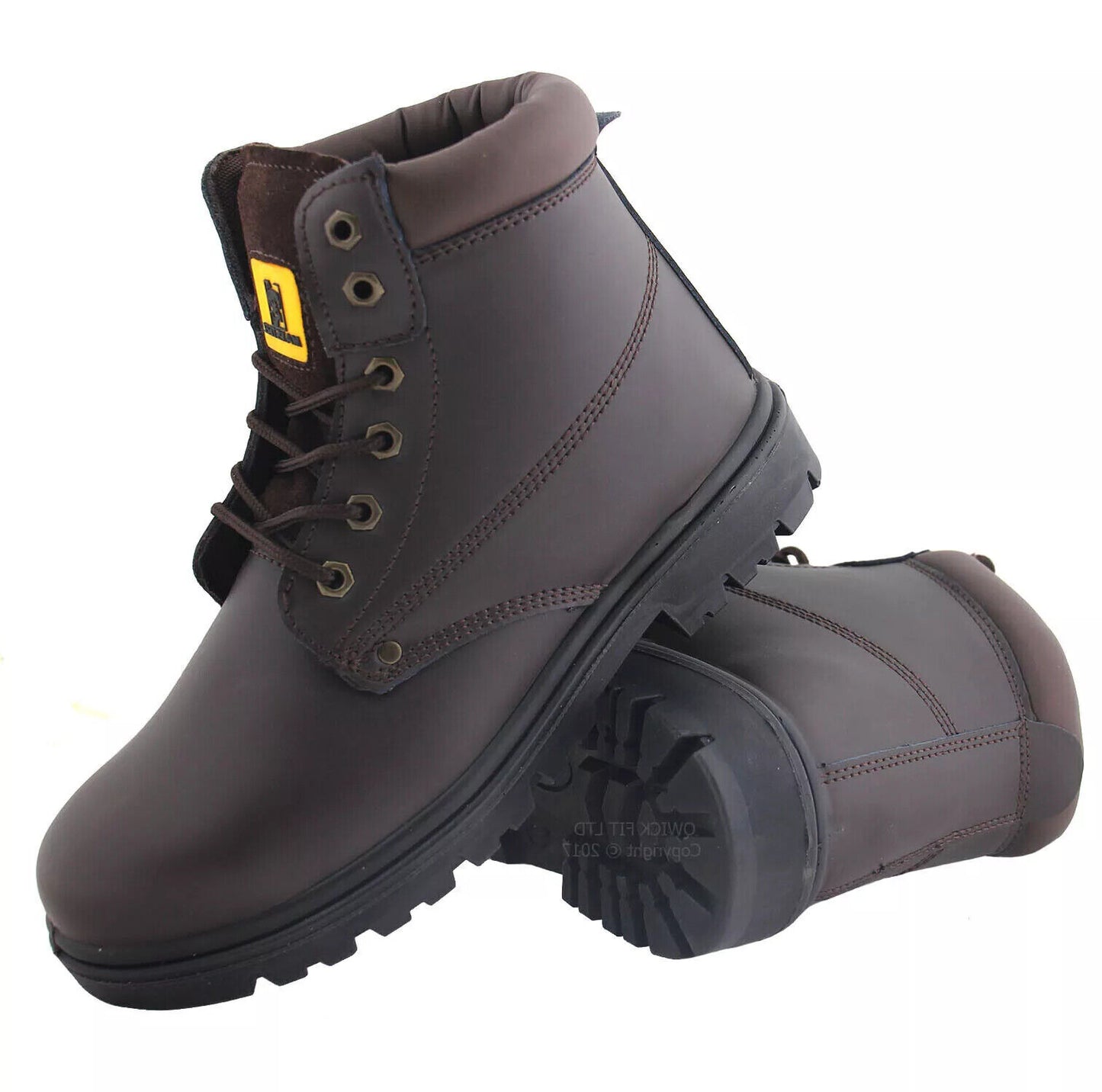 MAX STEEL LEATHER SAFETY STEEL TOE CAP WORK BOOTS HIKING TRAINERS SHOES UK6
