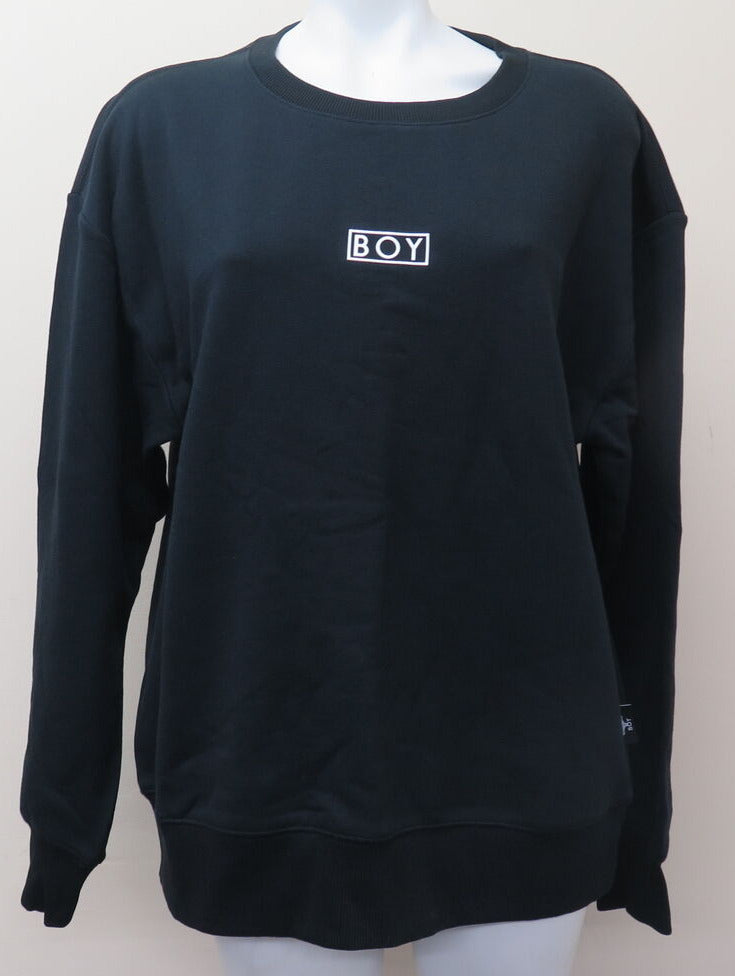BOY LONDON-BOY EAGLE UNISEX FLOCK SWEATSHIRT-BLACK-MEDIUM