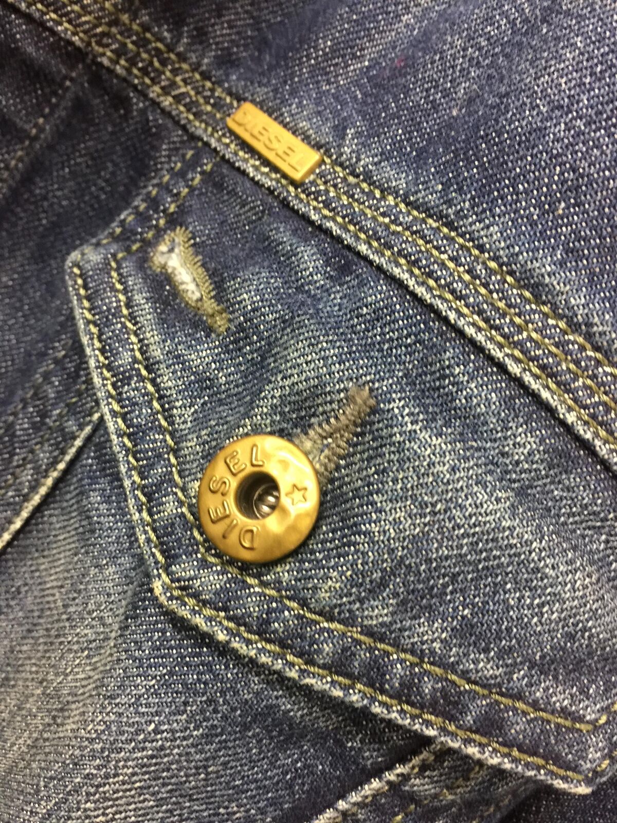 Diesel - Slim Fit Denim Jeans Jacket Vintage Blue XXL