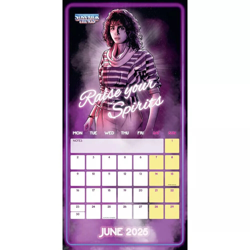 2025 Calendar Stranger Things